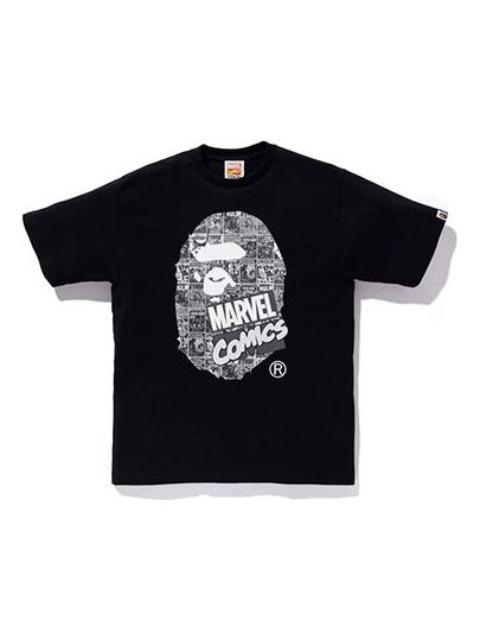 A BATHING APE® A Bathing Ape x Marvel Ape Head T-Shirt 'Black Comics' 1F23110927