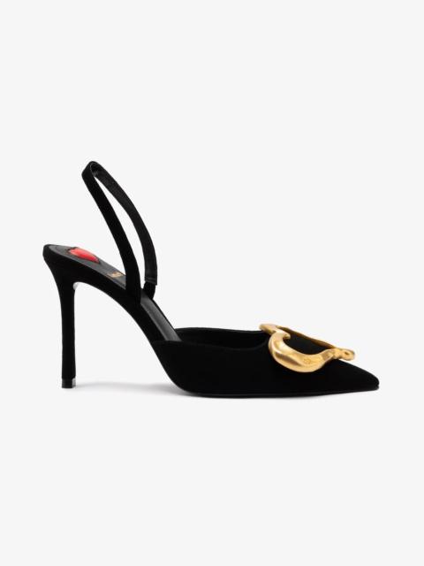 Larroudé Amore Pump In Black Leather