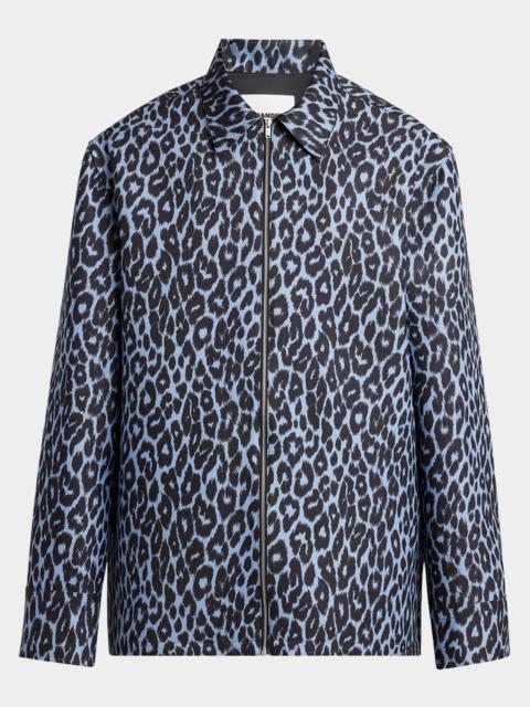 Jil Sander Men's Cheetah-Print Shirt Jacket