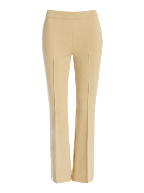 HIGH SPORT Kick Stretch-Cotton Knit Cropped Flared Pants neutral