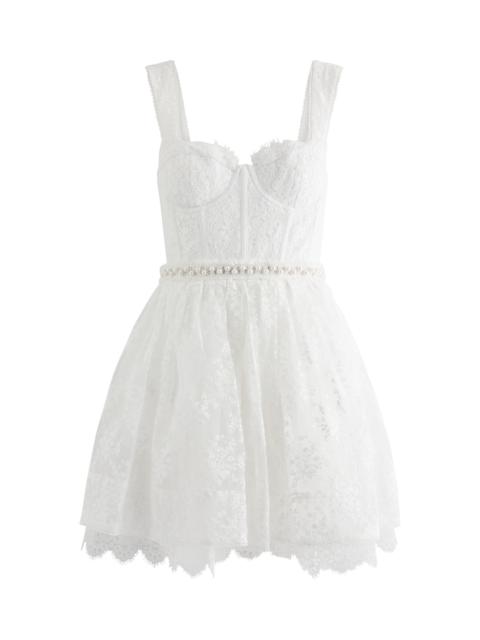 Hope embellished lace mini dress