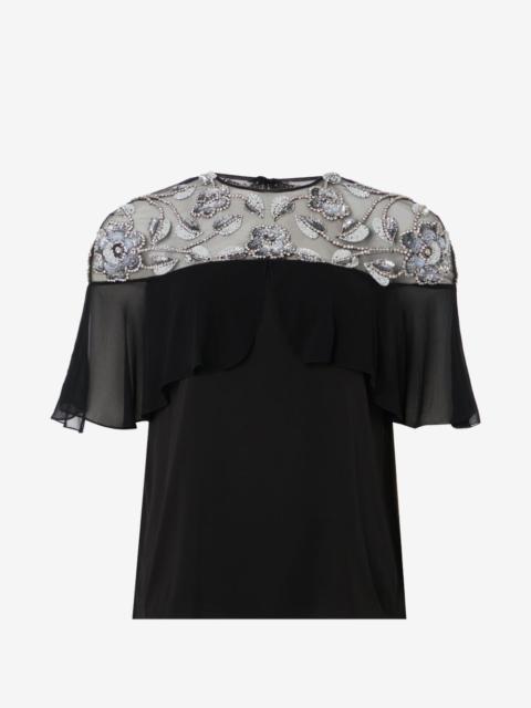 Temperley London Lana floral-embellished blouse