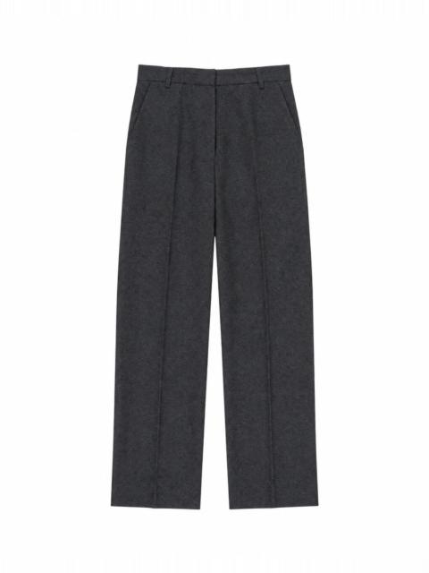 The Kooples WIDE-LEG GRAY FLANNEL PANTS