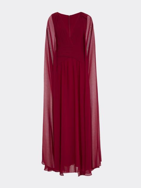 PatBO MIDNIGHT CAPE CHIFFON LONG DRESS