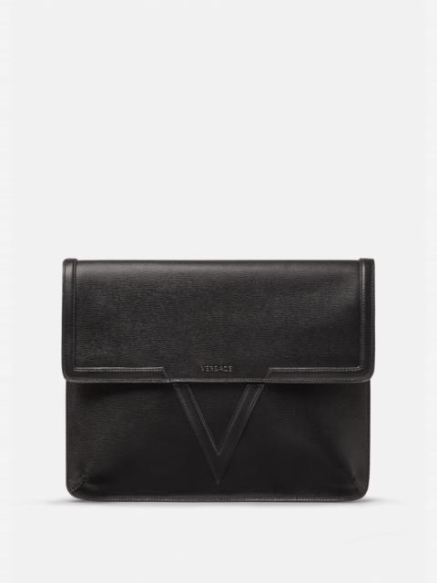 VERSACE V Leather Tablet Pouch