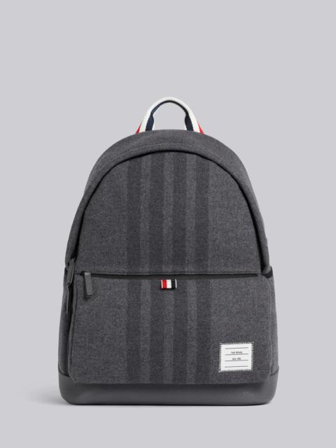 Thom Browne Medium Grey Double Face Melton 4-Bar Easy Backpack