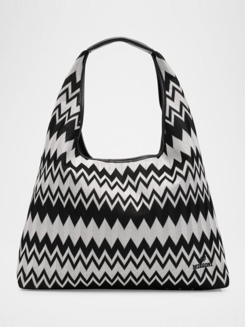 Missoni Optical Wave Cotton Hobo Bag