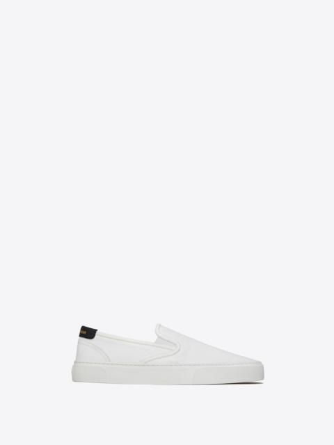 SAINT LAURENT venice slip-on sneakers in canvas and leather