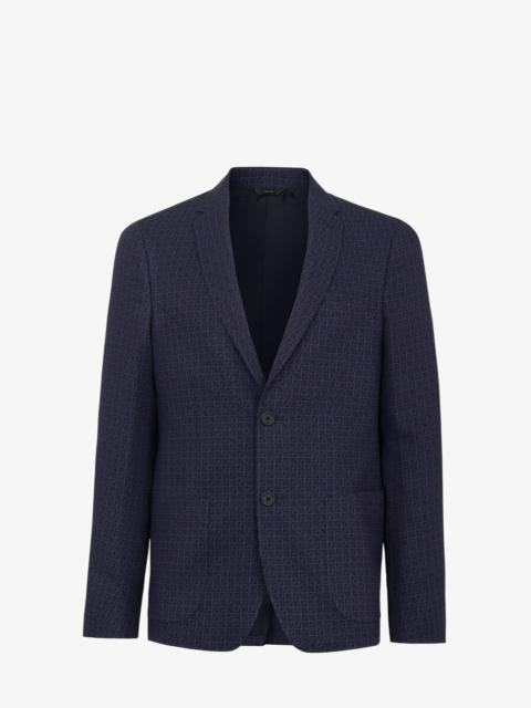 FENDI Blue jersey blazer