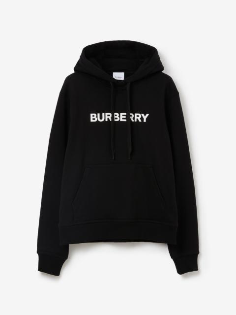 Burberry Logo Print Cotton Oversized Hoodie