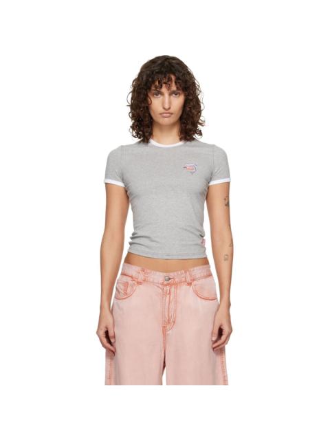 Diesel Gray Slim Dolphin Print T-shirt