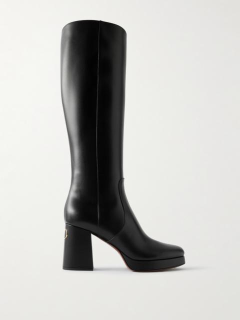 Valentino Leather Knee Boots