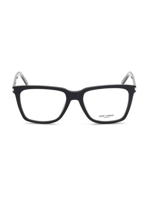 SAINT LAURENT Saint Laurent SL717SLIMSUN001 Black Acetate Eyeglasses — Black
