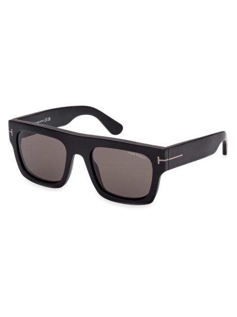 TOM FORD Men's Fausto 53MM Square Sunglasses - Matte Black