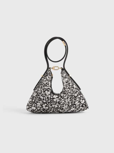TOTEME Bevel floral wristlet black/white