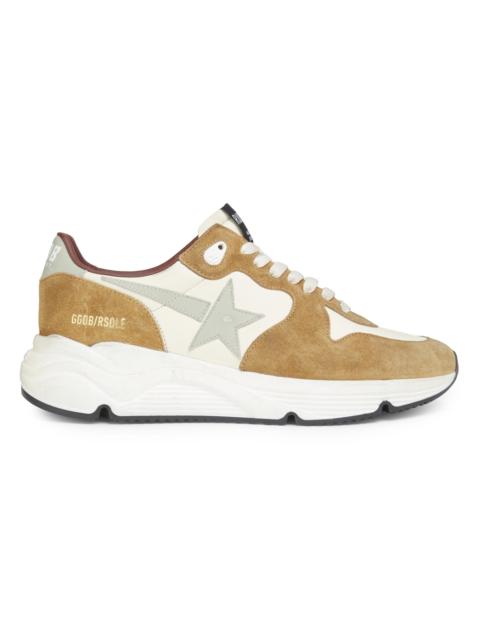 Golden Goose Unisex Running Leather Low-Top Sneakers - Beige White Brown Grey