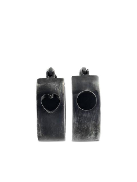 MM6 Maison Margiela cut out-detail hoop earrings