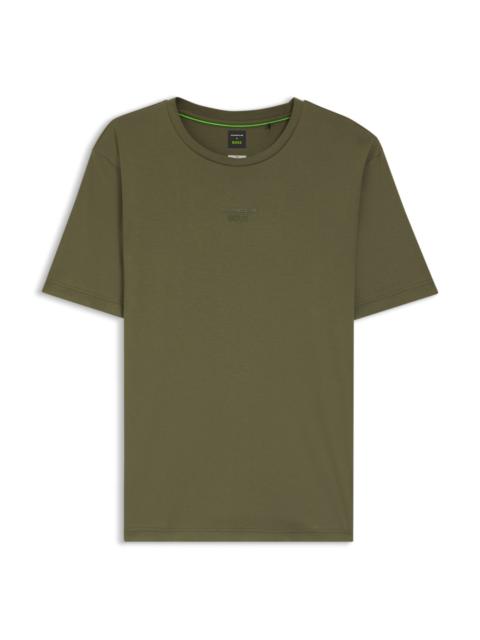 BOSS PORSCHE X BOSS MERCERIZED-COTTON T-SHIRT WITH REAR GRAPHICS