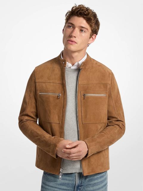 MICHAEL KORS Suede Racer Jacket