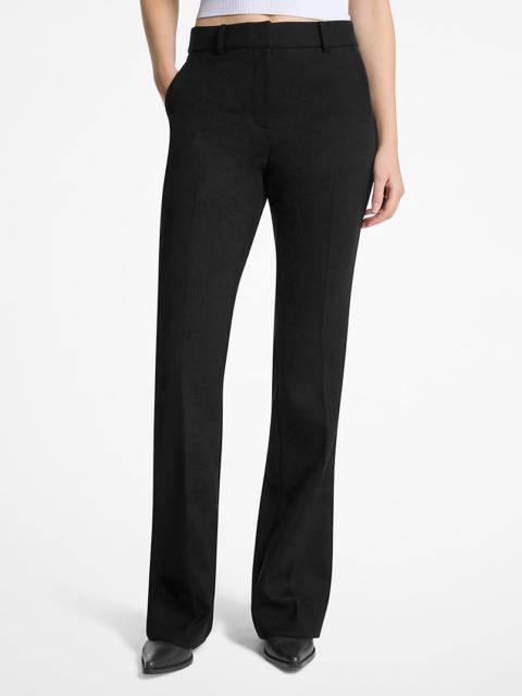 MICHAEL KORS Bootcut Stretch Wool Blend Pants