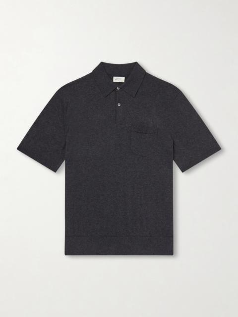 Hartford Cotton and Cashmere-Blend Polo Shirt