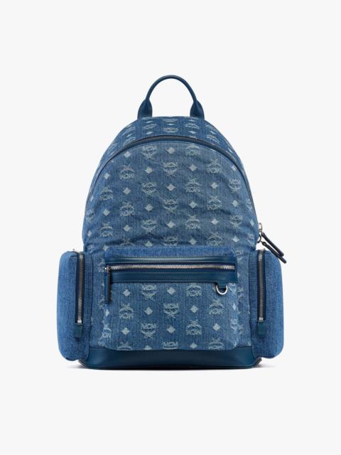 MCM Stark Backpack in Monogram Denim Jacquard