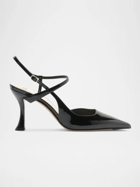ALEXANDRE BIRMAN 85mm Tita Wrap Patent Leather Pumps