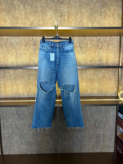 BALENCIAGA Balenciaga SS21 Skater Distressed Wide-Leg Jeans