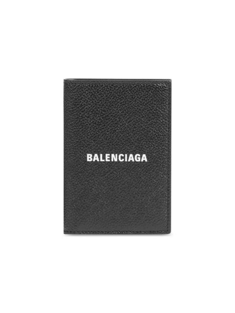 BALENCIAGA Men's Cash Vertical Bifolded Wallet in Black/white