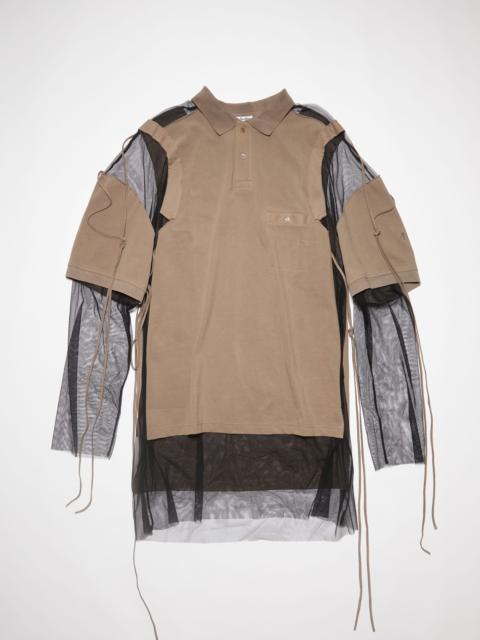 Acne Studios Polo tulle net dress - Taupe grey