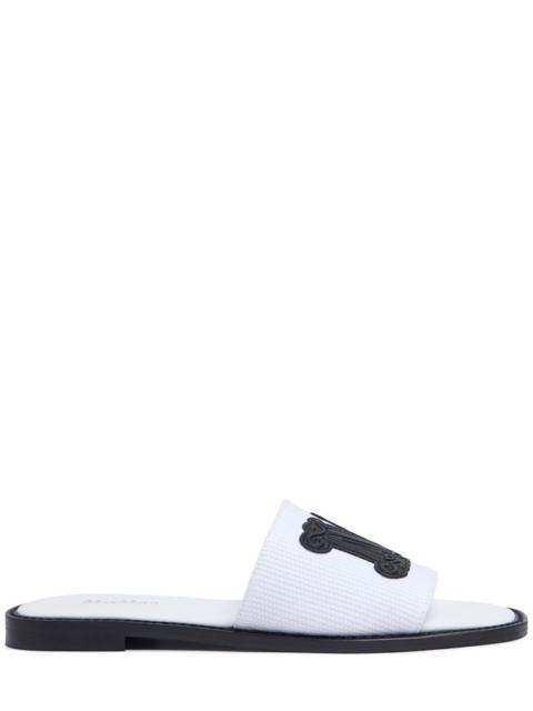 Max Mara 10mm Cotton & leather slides