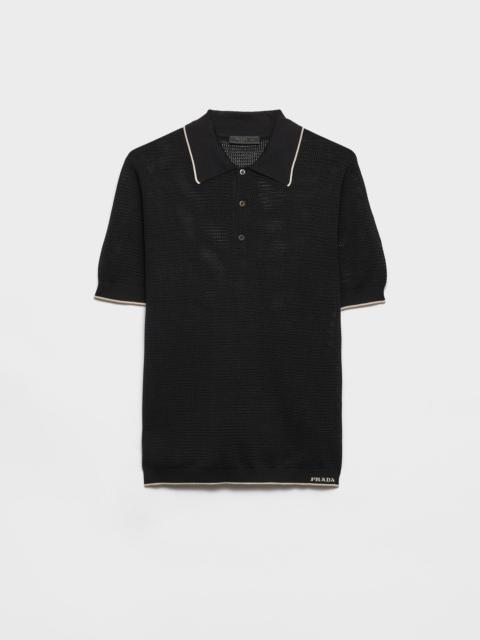 Prada Silk and cotton polo shirt