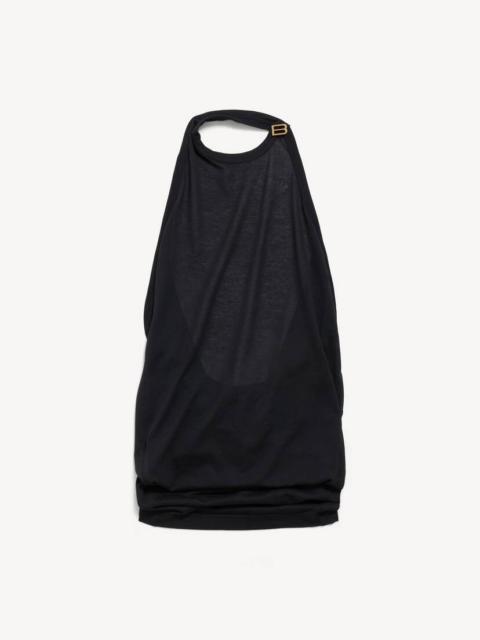 BALENCIAGA Women's Draped Top in Black