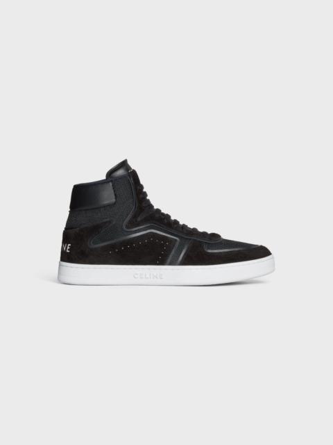 CELINE CT-01 "Z" TRAINER HIGH TOP SNEAKER in CALFSKIN AND MESH