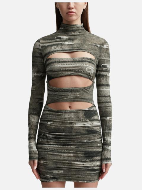 MISBHV ELENA ZIPPER TURTLENECK MINI DRESS