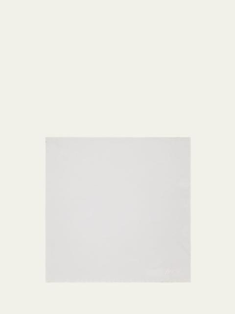 Brioni Men's Hand-Rolled Silk Pocket Square