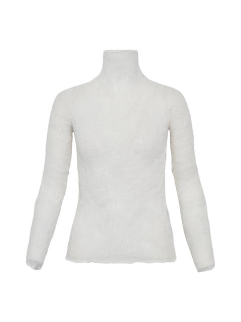ISSEY MIYAKE Chiffon Twist Woven Top