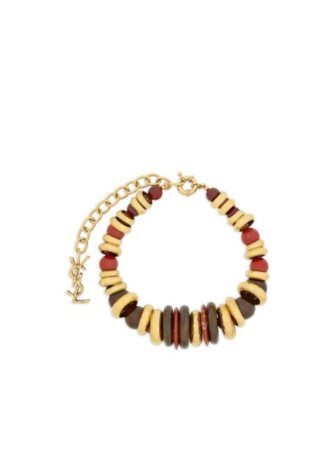 SAINT LAURENT Loulou beaded charm necklace