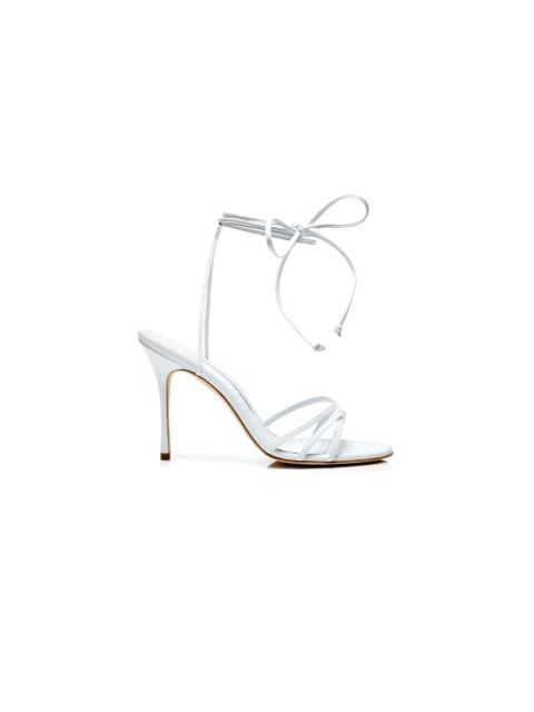 White Nappa Leather Sandals