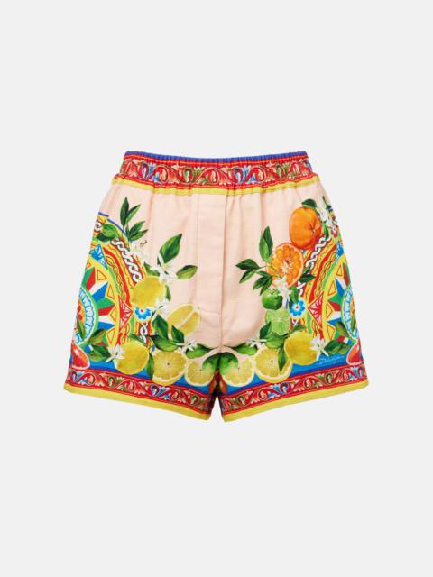 Dolce & Gabbana Printed cotton shorts