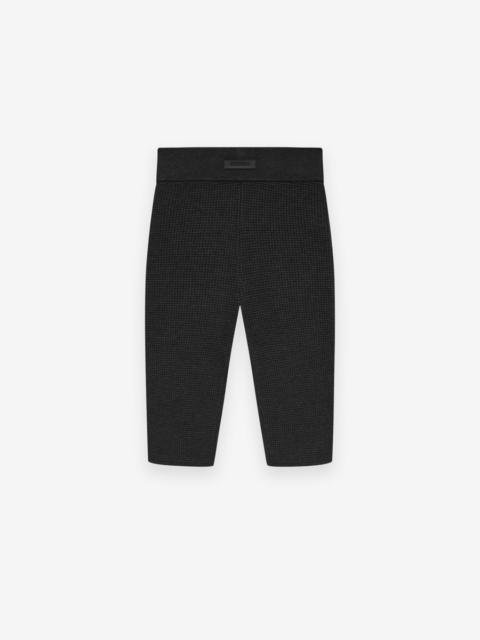 ESSENTIALS Womens Waffle Biker Short