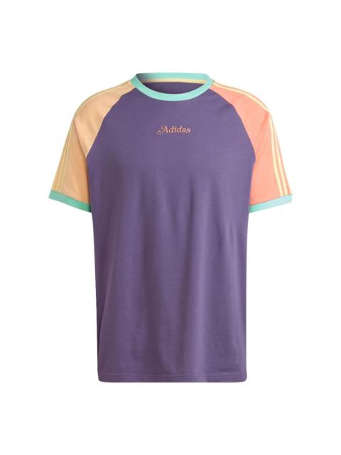 adidas originals Enjoy Summer Raglan T-shirt 'Purple' IT8189