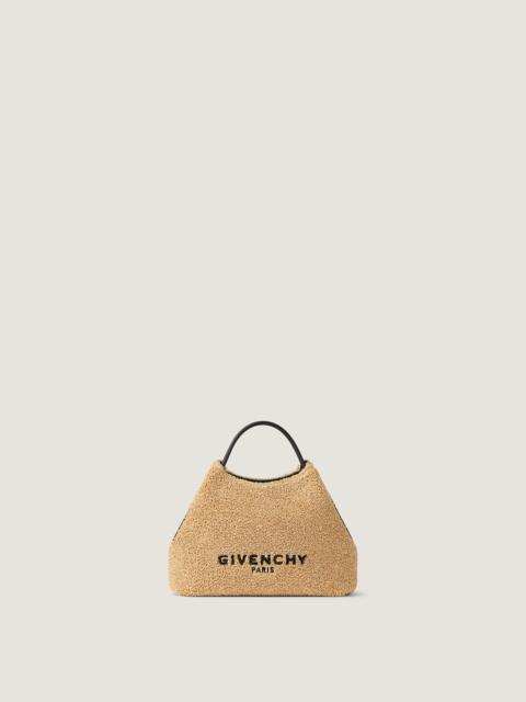 Givenchy NANO FACET TOTE BAG IN SPONGE RAFFIA