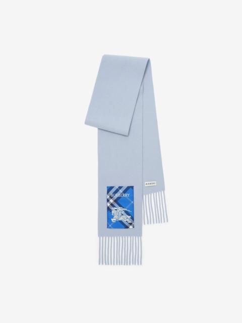 Burberry Narrow Check Label Cashmere Scarf