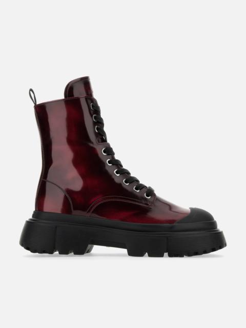 Combat Boots Hogan H619 Burgundy