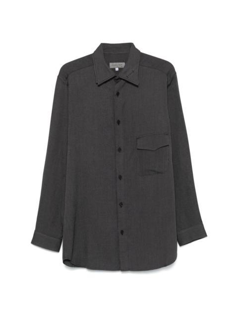 Yohji Yamamoto herringbone-pattern shirt