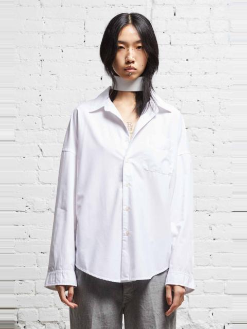 R13 LONG SLEEVE BUTTON-UP - WHITE