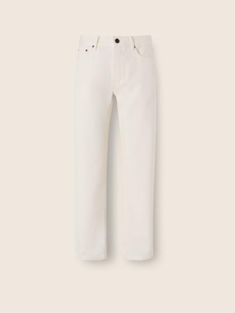 ZEGNA WHITE COTTON ROCCIA JEANS