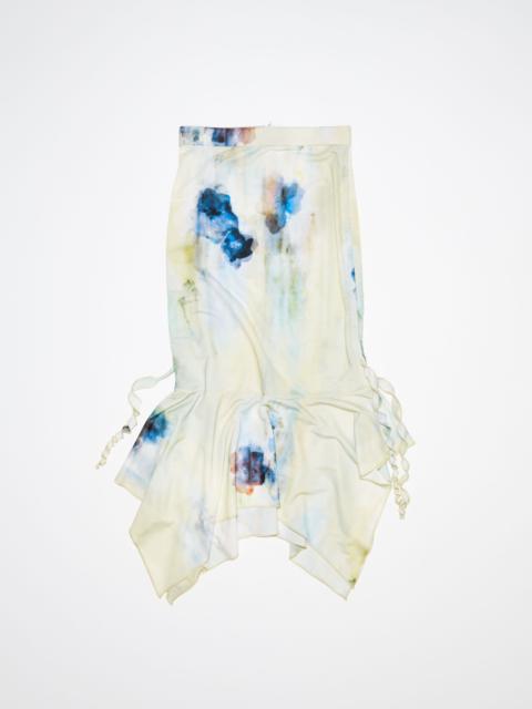 Acne Studios Printed asymmetric skirt - Light blue