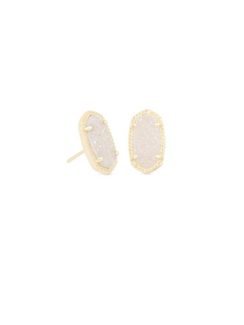 KENDRA SCOTT Ellie Gold Stud Earrings in Iridescent Drusy